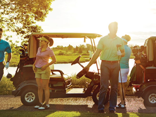 People on the golf course