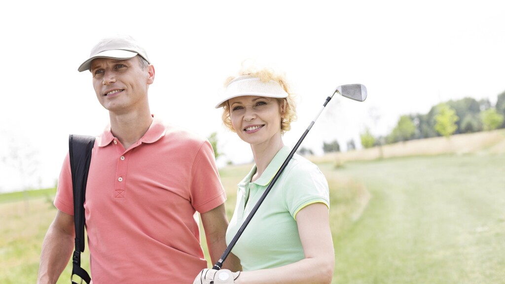 Senior Couple on the golf course