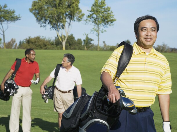 group of men on golf course