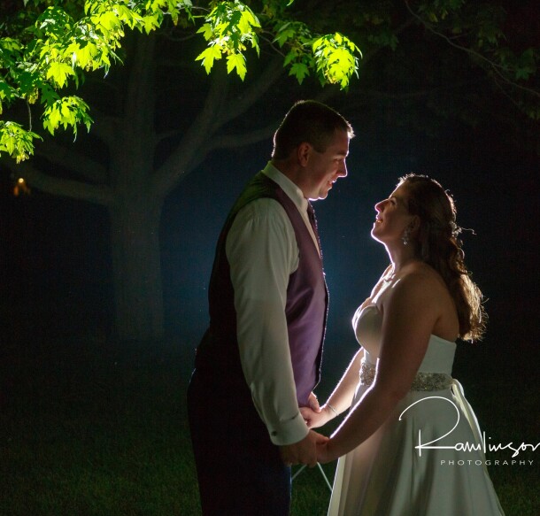 bride and groom on wedding day at Fellows Creek Golf Club