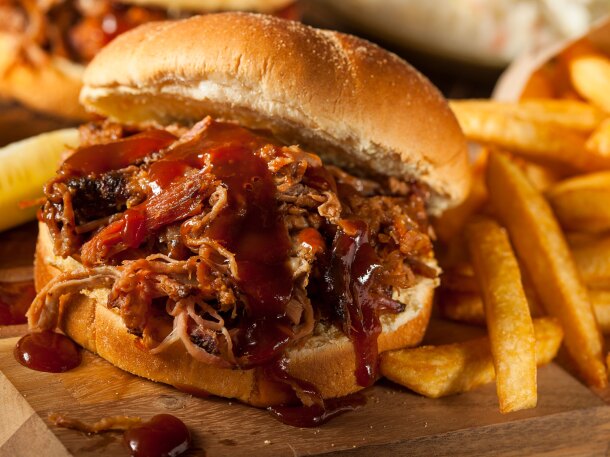 BBQ Pulled Pork Sandwich with Fries