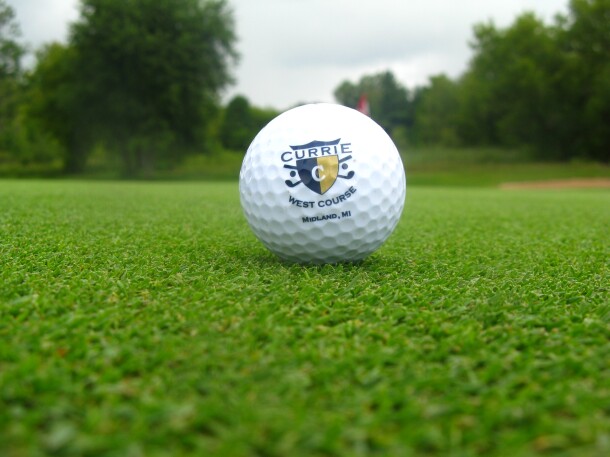 currie west golf course logo ball