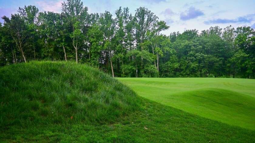 The first hole on the beautiful new Preserve at Eisenhower Golf Course