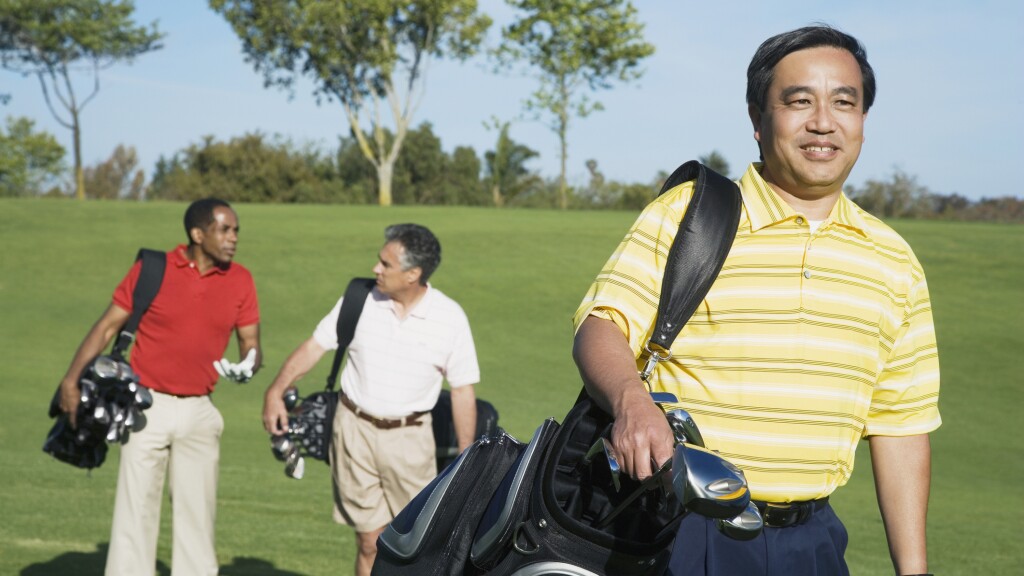 group of men on golf course