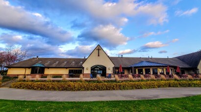 Orchard Valley Golf Course Patio Blue Sky