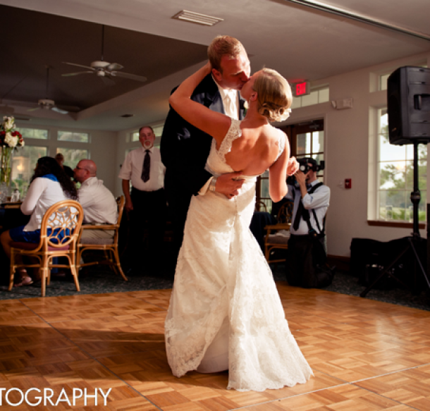 Bride and Groom at Fernandina Beach Golf Club wedding