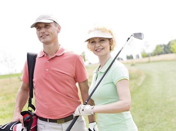 Senior Couple on the golf course
