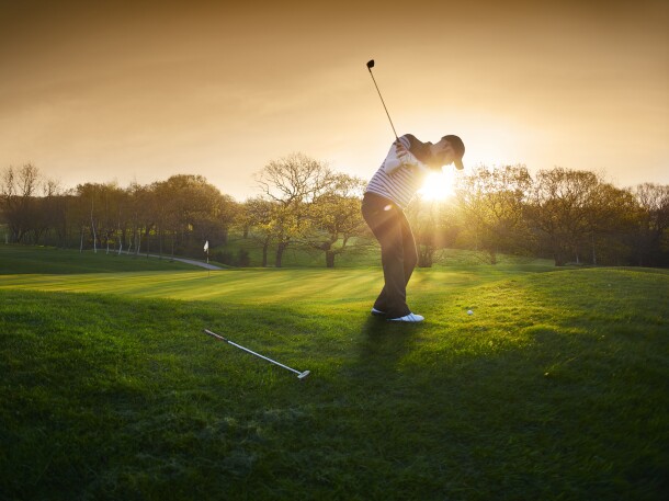 Single Male Golfer