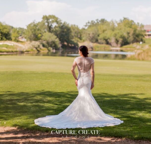 bride on course at The Ridge