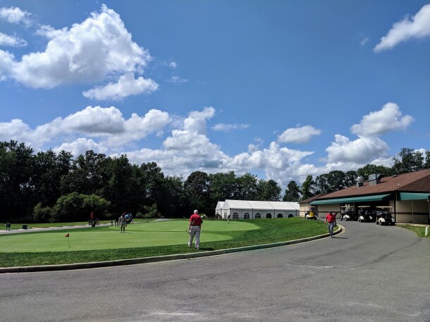 Compass Pointe Golf Courses clubhouse and range